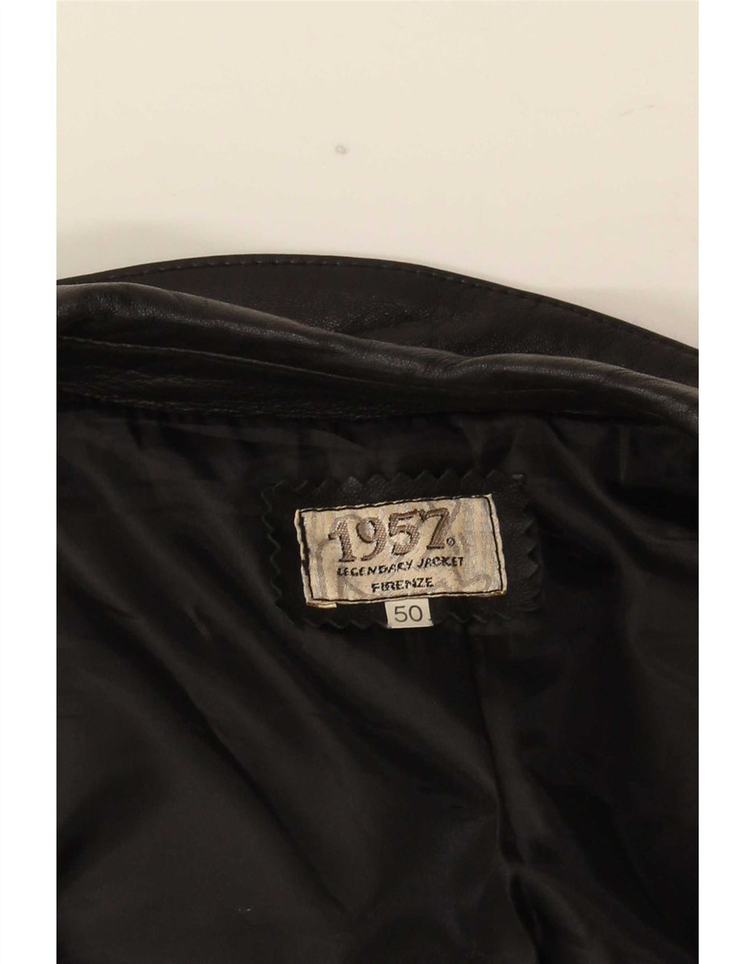 Jachetă Legendară 1957 Palton de piele pentru femei IT 50 XL Negru