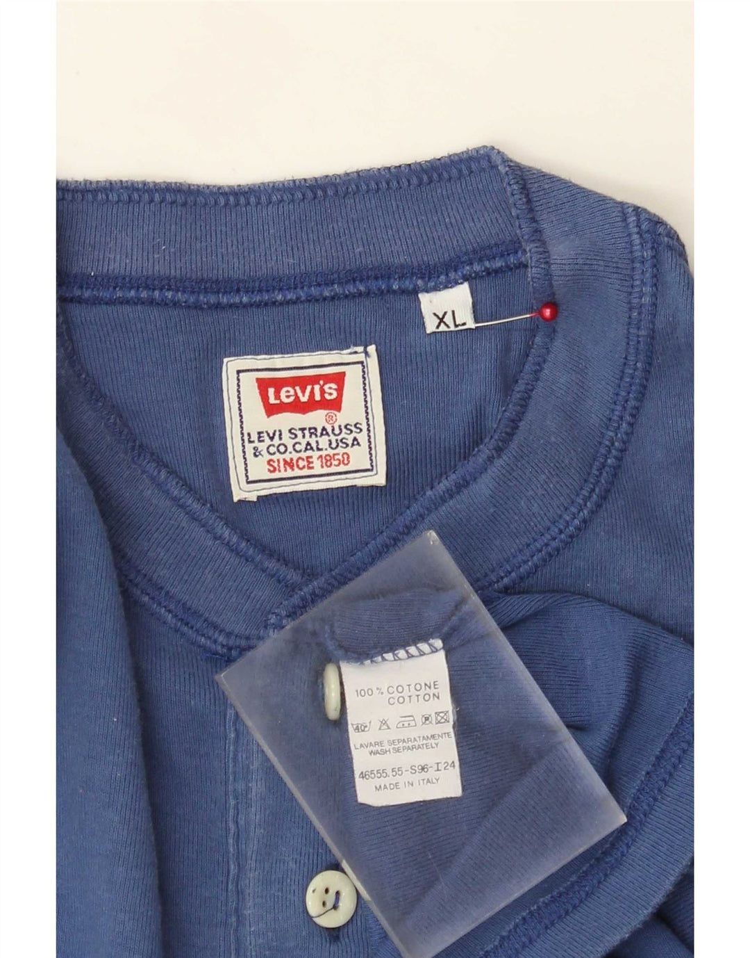 Levi's Top pentru bărbați cu mânecă lungă XL, bumbac albastru