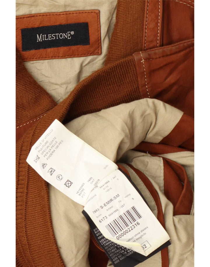 Jachetă de piele pentru bărbați Milestone IT 52 XL maro