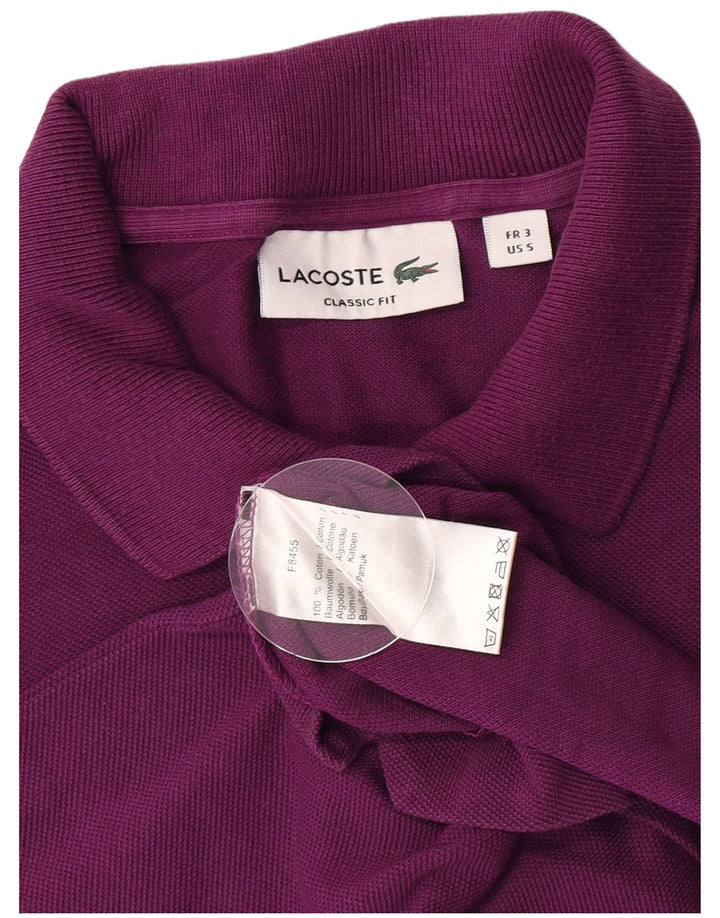 Tricou polo Lacoste Classic Fit pentru bărbați, mărimea 3, bumbac violet mic