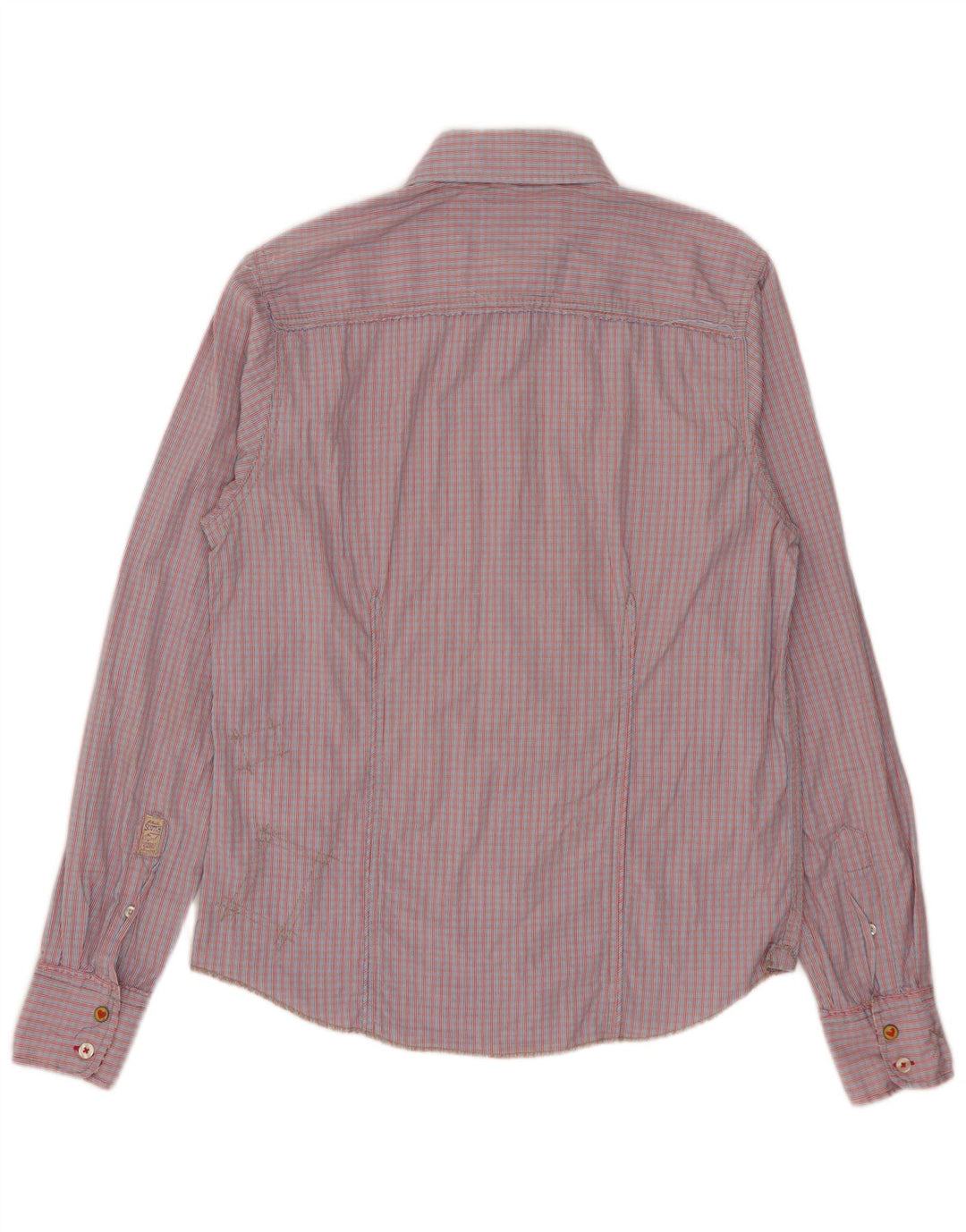 Cămașă pentru bărbați Scotch & Soda, bumbac cu carouri mici, roșii
