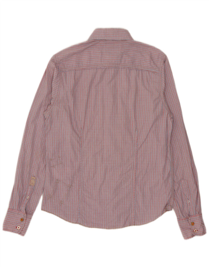 Cămașă pentru bărbați Scotch & Soda, bumbac cu carouri mici, roșii
