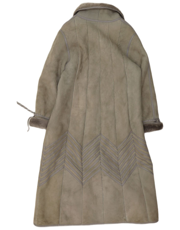 Palton vintage pentru femei din shearling EU 40 din piele de miel gri mediu