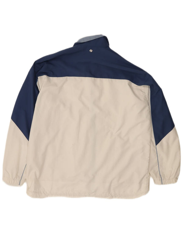 Jachetă de top pentru trening supradimensionată Adidas pentru femei UK 16, mare, alb, color block