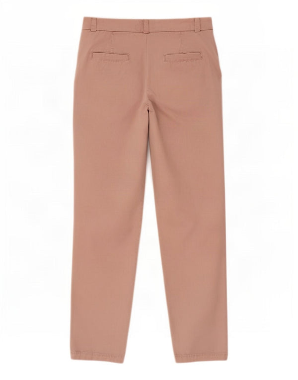 Pantaloni chino subțiri pentru femei Marks & Spencer UK 10 mici L27 L26 bumbac roz