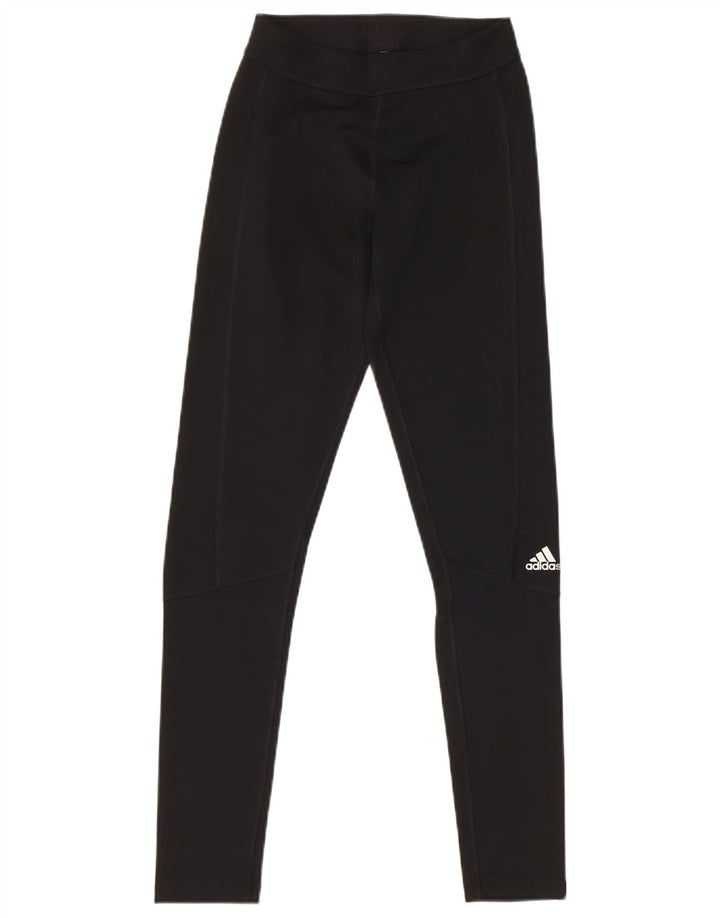 Adidas Womens Climalite Leggings UK 4 XS Negru Poliester