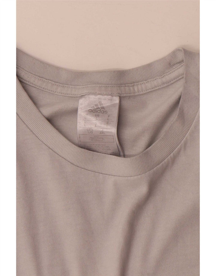 Tricou pentru bărbați Adidas Top mare, alb, bumbac