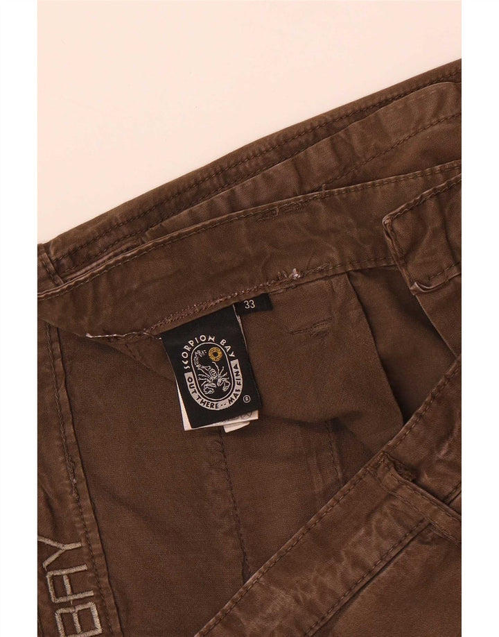 Pantaloni scurți chino obișnuiți pentru bărbați Scorpion Bay W33 bumbac maro mediu