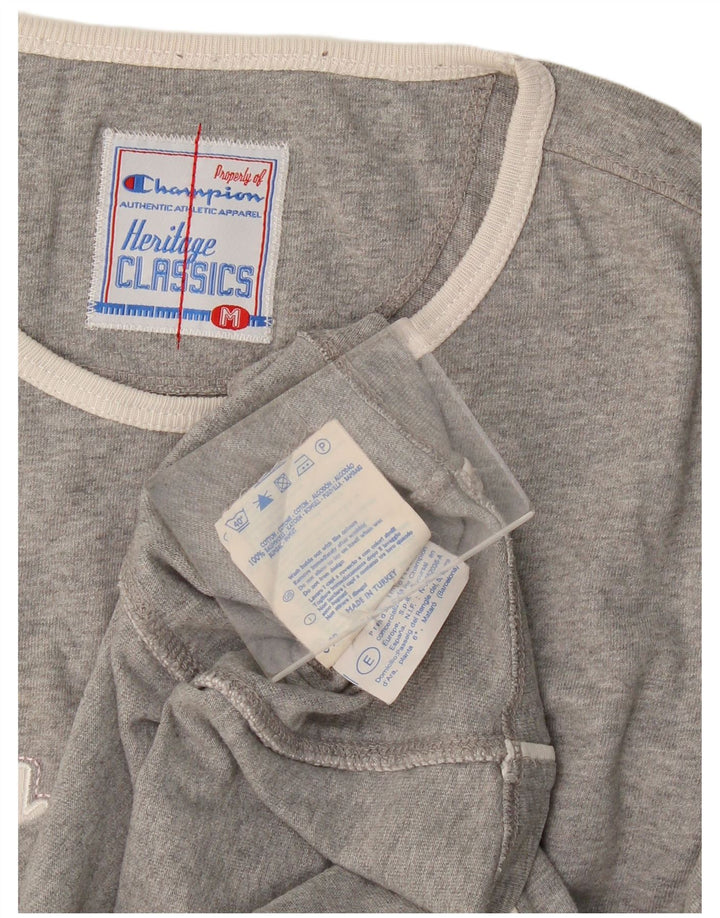Champion pentru femei Heritage Classics Graphic Top cu mânecă lungă UK 14 Medium Gri