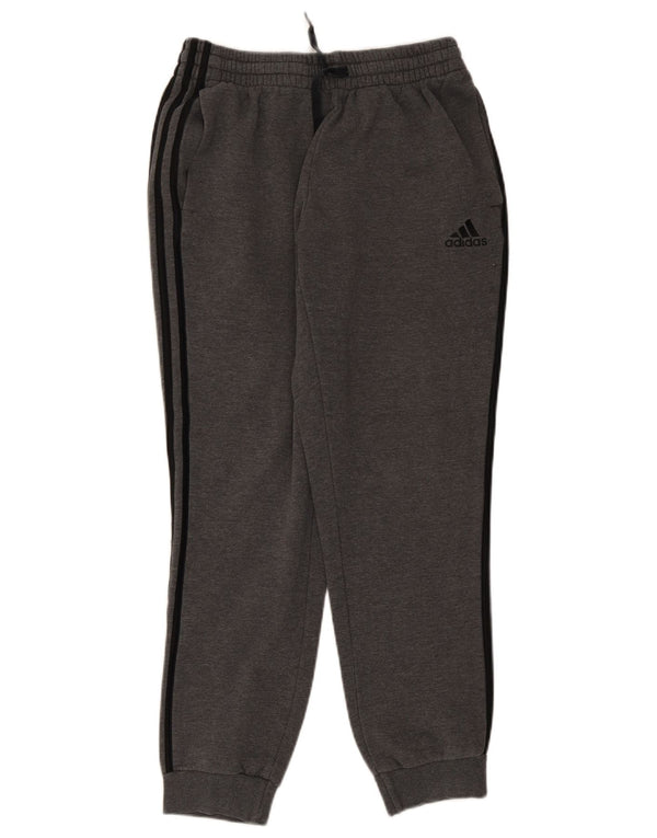 Pantaloni de trening Adidas pentru bărbați Joggeri din bumbac gri mediu