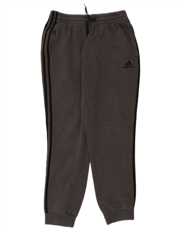 Pantaloni de trening Adidas pentru bărbați Joggeri din bumbac gri mediu