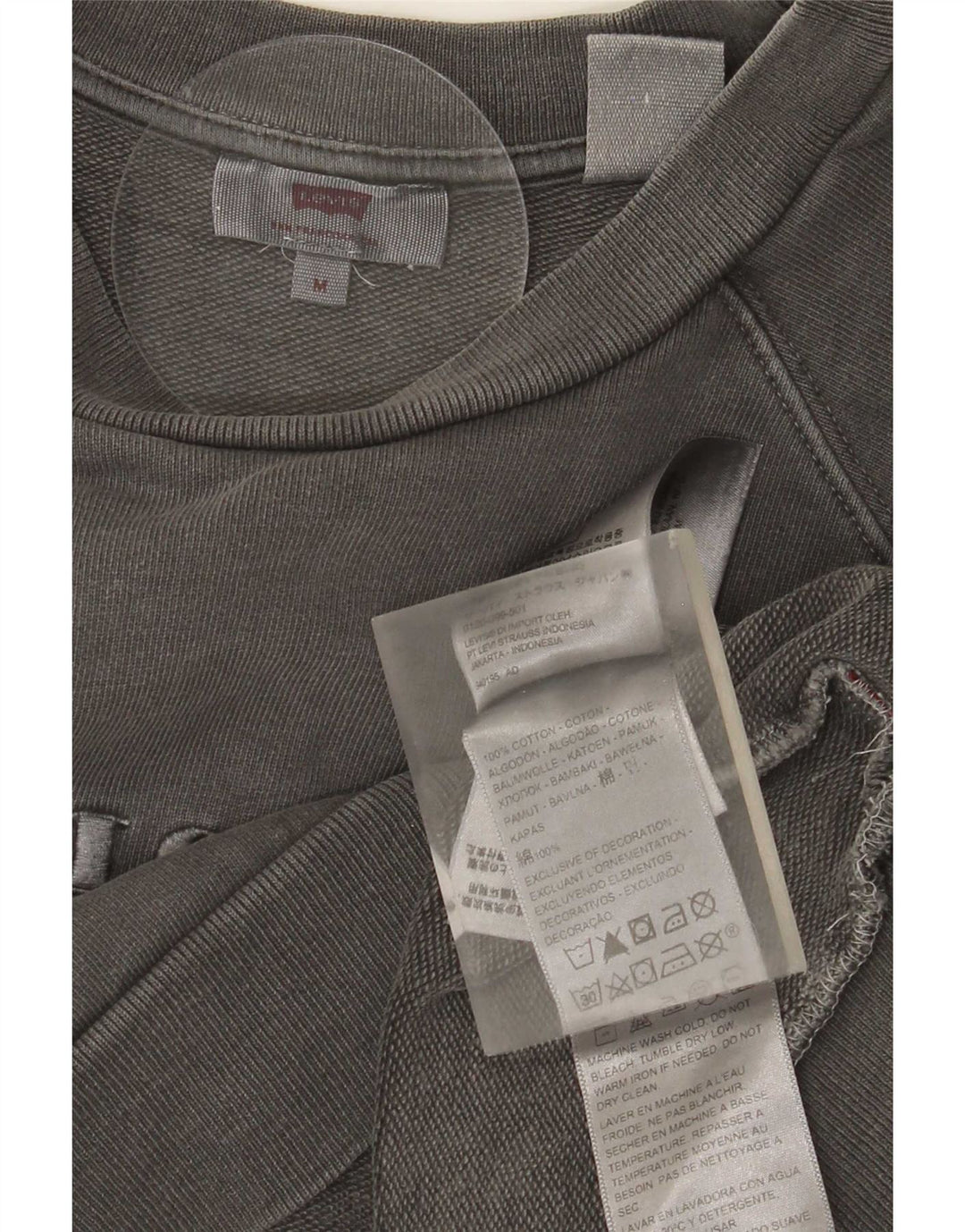 Pulover pentru femei Levi's Crop Graphic Oversized Pulover UK 14 Medium Gri