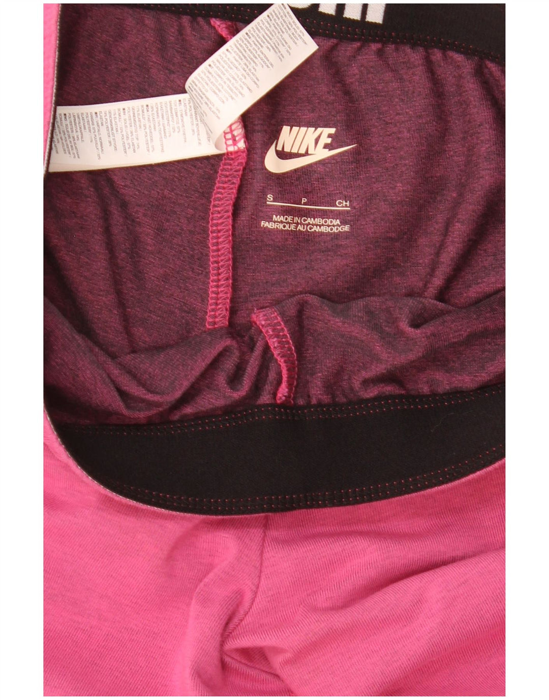 Leggings grafic Nike pentru femei UK 8 mic, roz bumbac