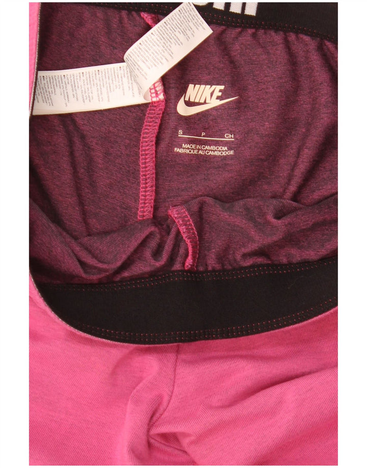 Leggings grafic Nike pentru femei UK 8 mic, roz bumbac