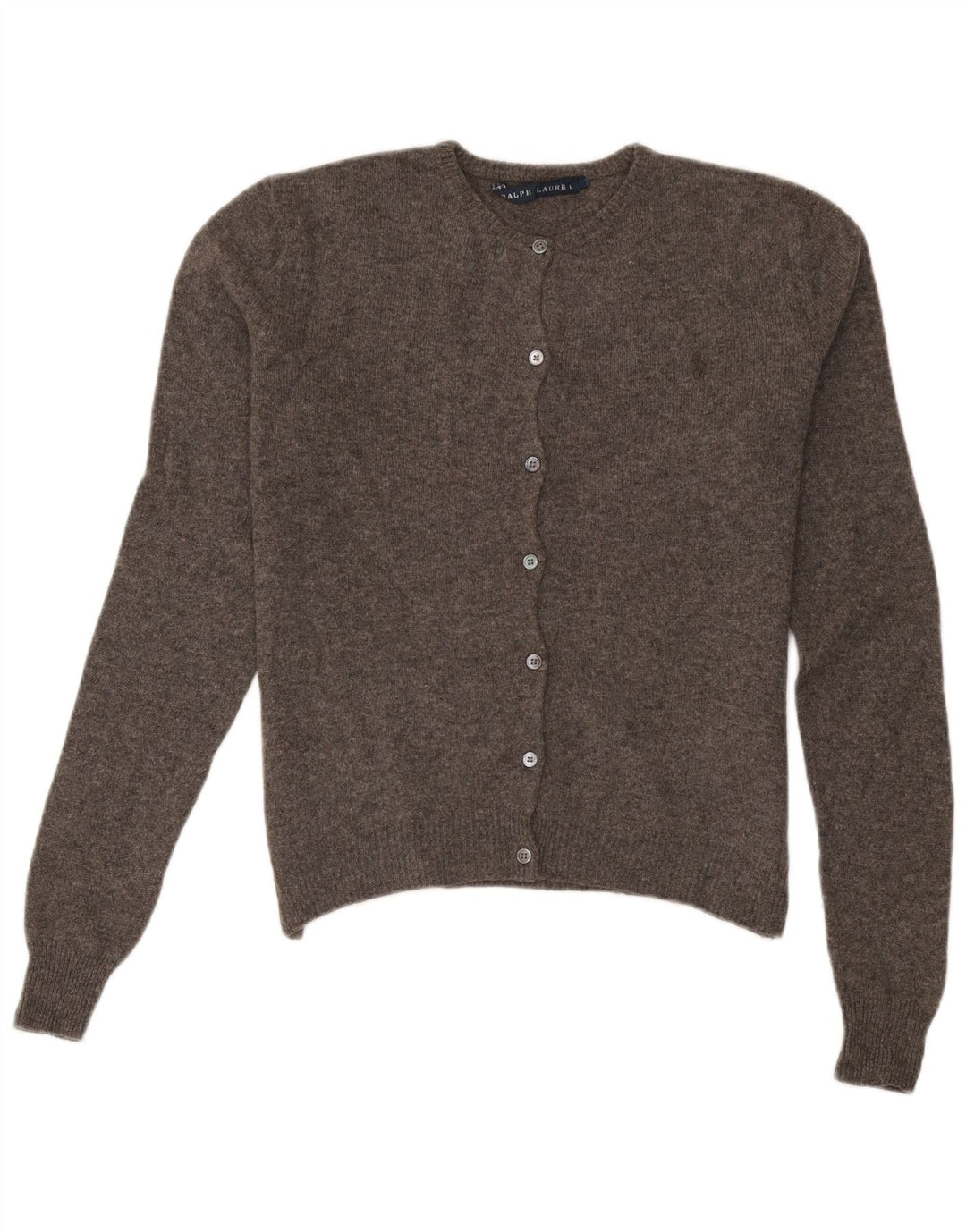 Pulover cardigan pentru femei Ralph Lauren UK 16 Lână mare gri