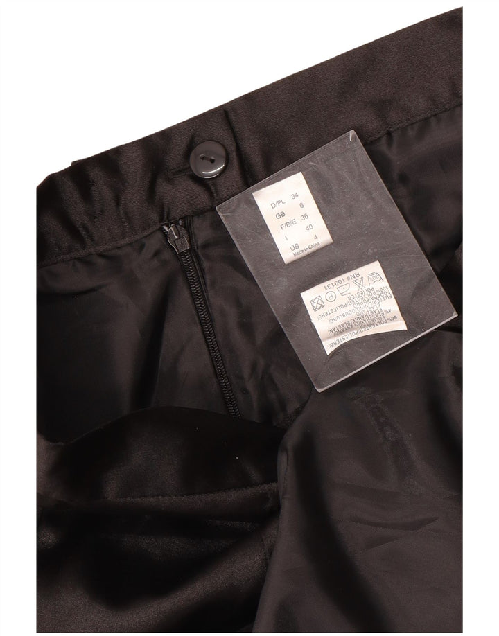 Fusta Maxi Vintage pentru femei UK 6 XS W24 Poliester negru