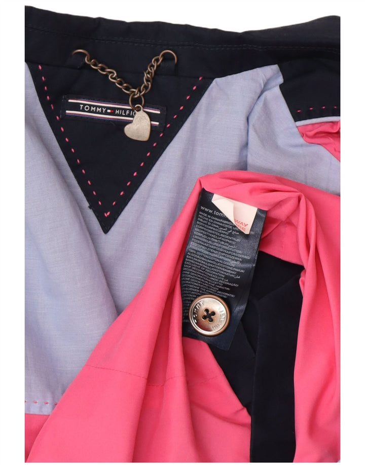 TOMMY HILFIGER Sacou pentru fete cu 1 nasture 9-10 ani, bumbac bleumarin