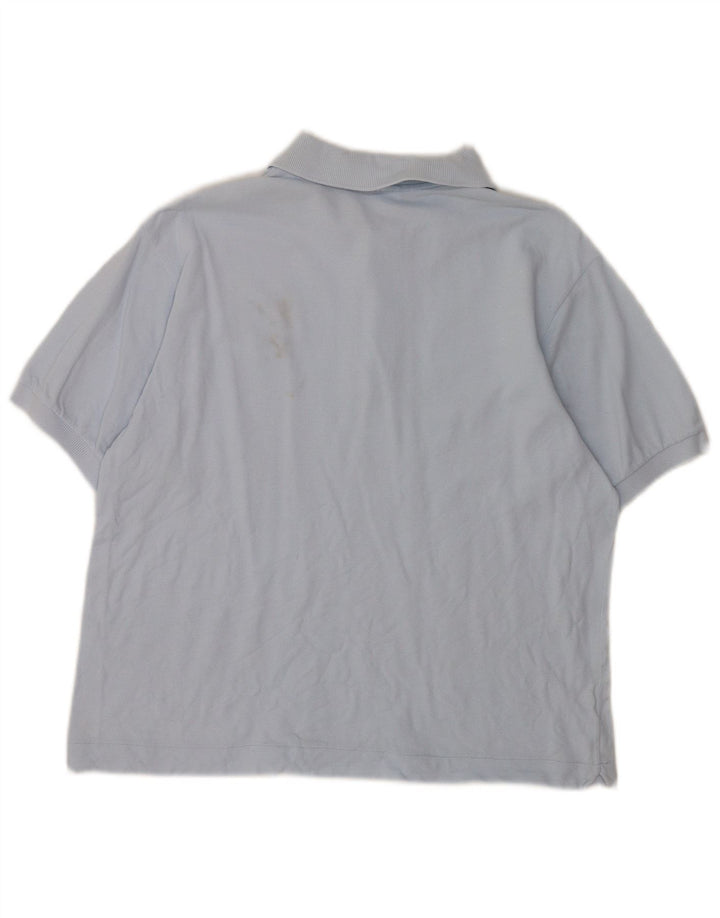 Tricou polo Lacoste pentru bărbați, mărimea 4, bumbac albastru mediu