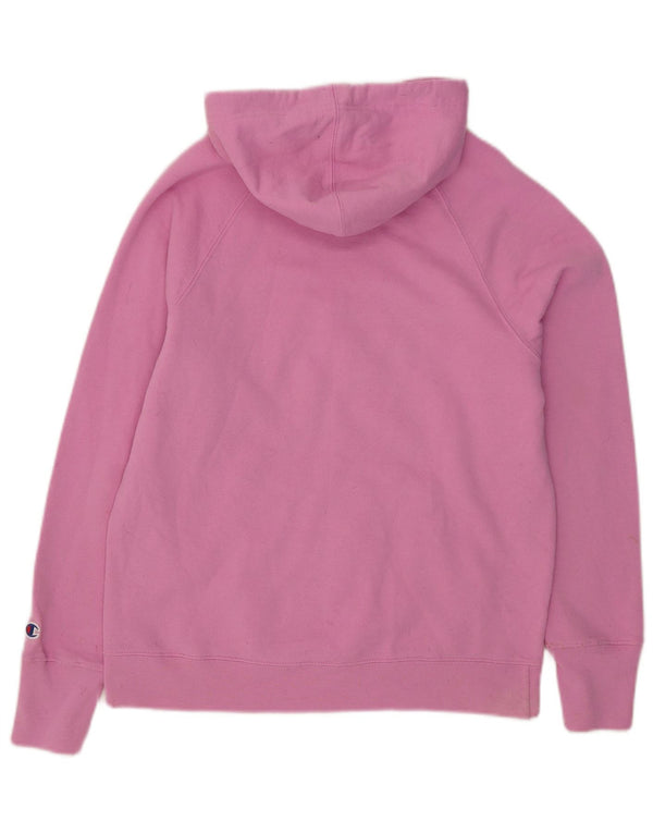 Pulover cu capota cu grafic pentru femei Champion UK 14 Roz mediu