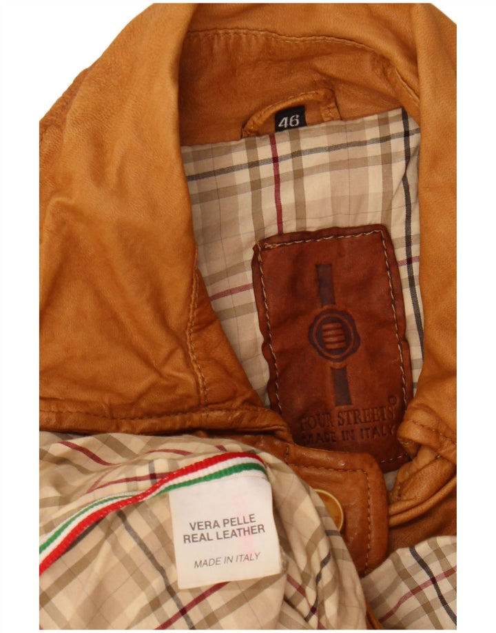 Jachetă de piele vintage pentru femei IT 46 Maro din piele maro