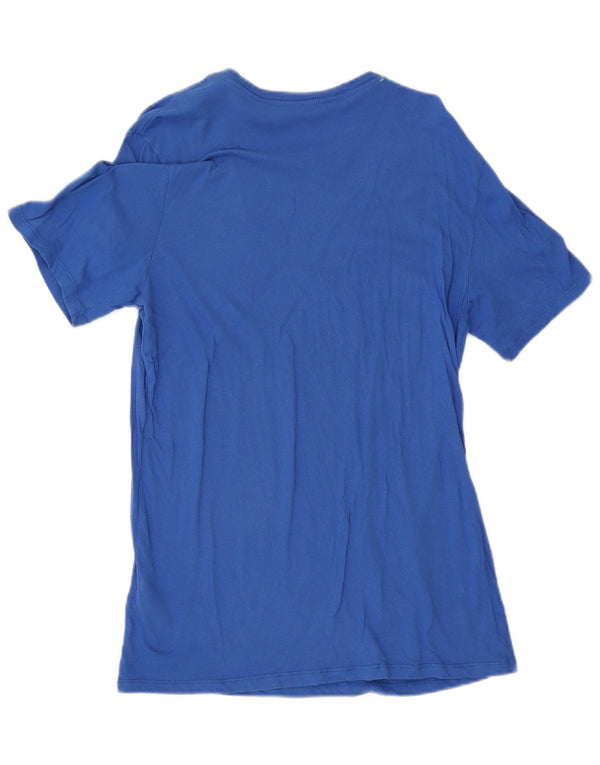 Tricou cu croi atletic Nike pentru bărbați Top mare din bumbac albastru