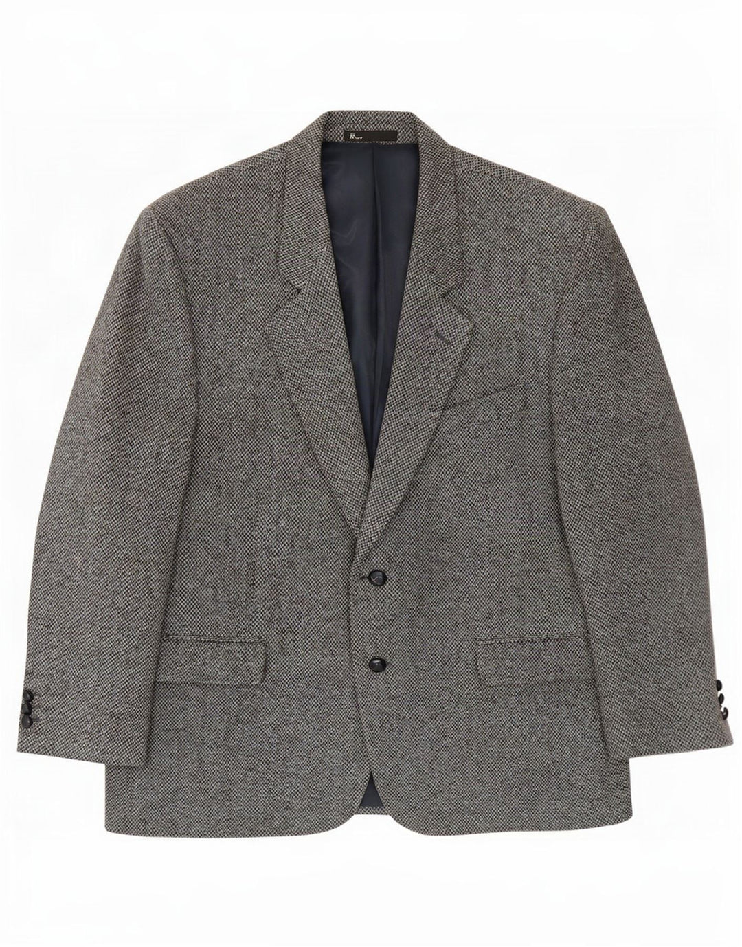 Jachetă Bhs pentru bărbați Harris Tweed cu 2 nasturi, UK 46 3XL, lână gri