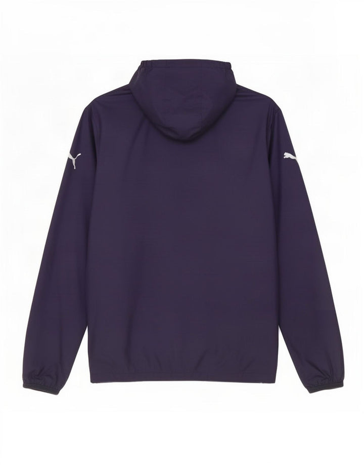 Jachetă de ploaie cu glugă Puma pentru bărbați UK 40, mare, nailon bleumarin