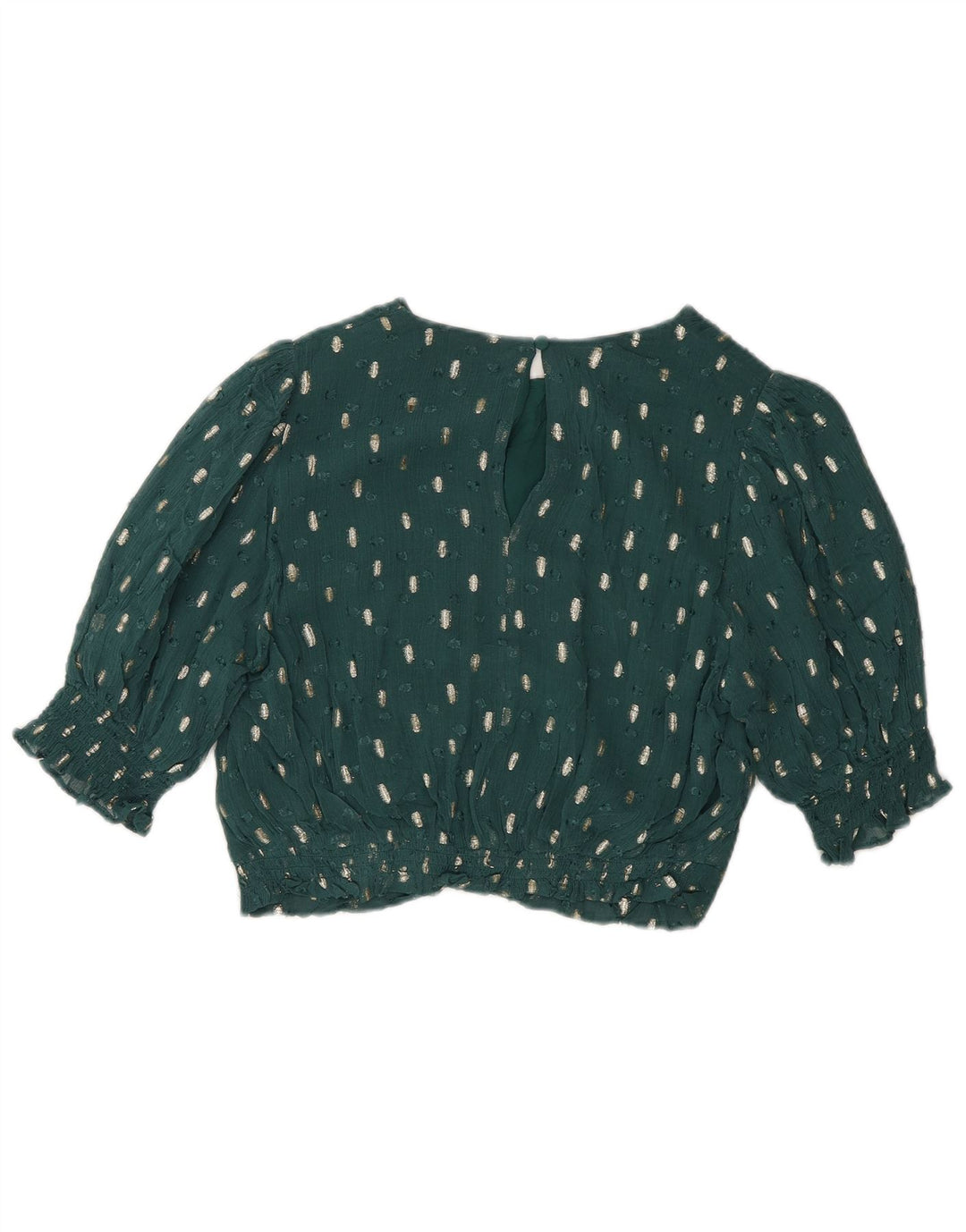 Bluză Boden pentru femei Crop Top UK 12 Medium Green Flecked Viscose