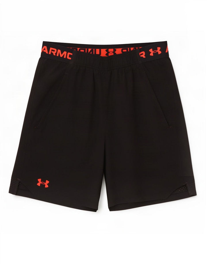 Pantaloni scurți sport grafic Under Armour pentru bărbați, poliester negru mic