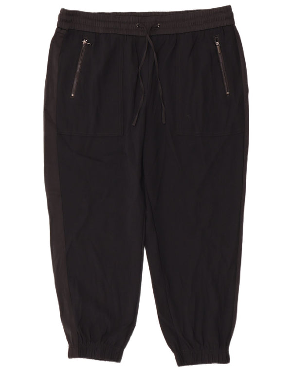 Pantaloni tăiați pentru femei Marks & Spencer Marea Britanie 20 2XL L40 L25 Negru Colorblock