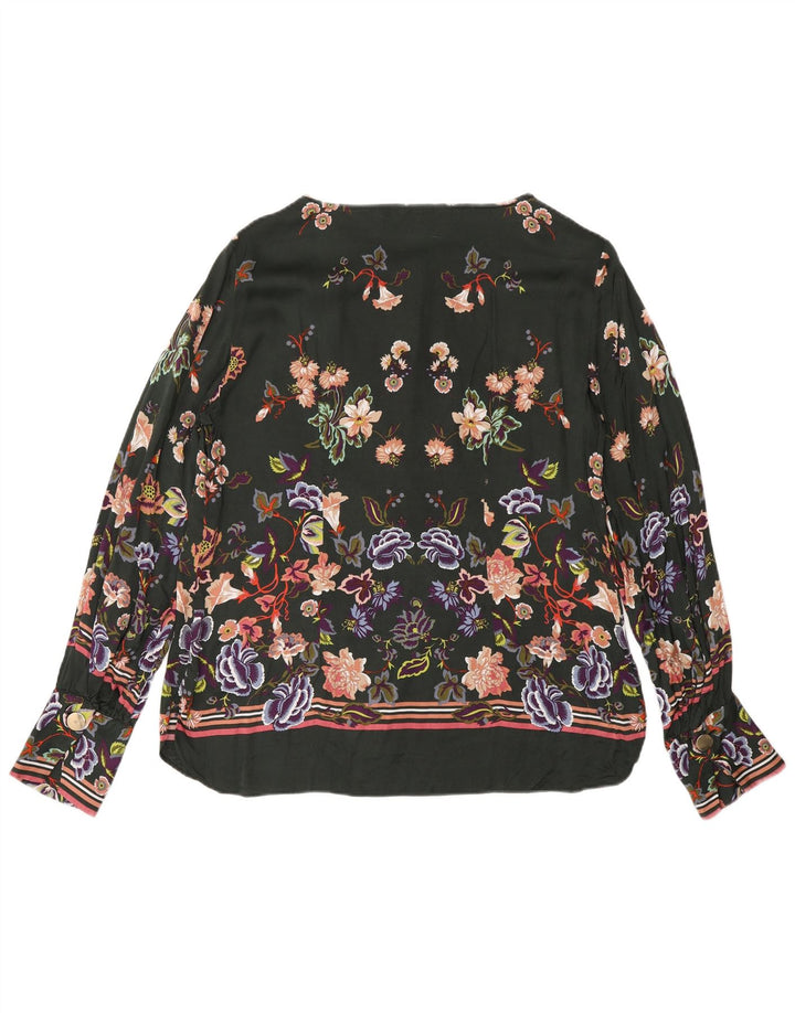 Bluză cu mânecă lungă pentru femei Massimo Dutti, EU 40, verde mediu, floral