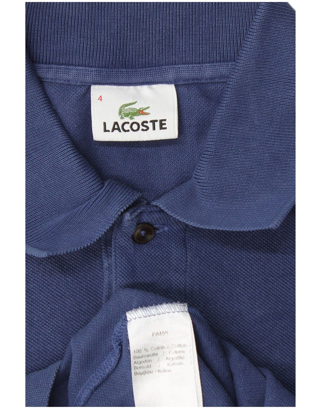Tricou polo pentru bărbați LACOSTE Mărimea 4 Bumbac albastru bleumarin mediu