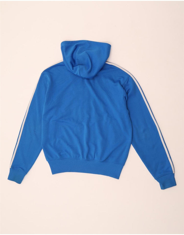 Pulover pentru bărbați Adidas Graphic Zip Hoodie, poliester albastru mediu