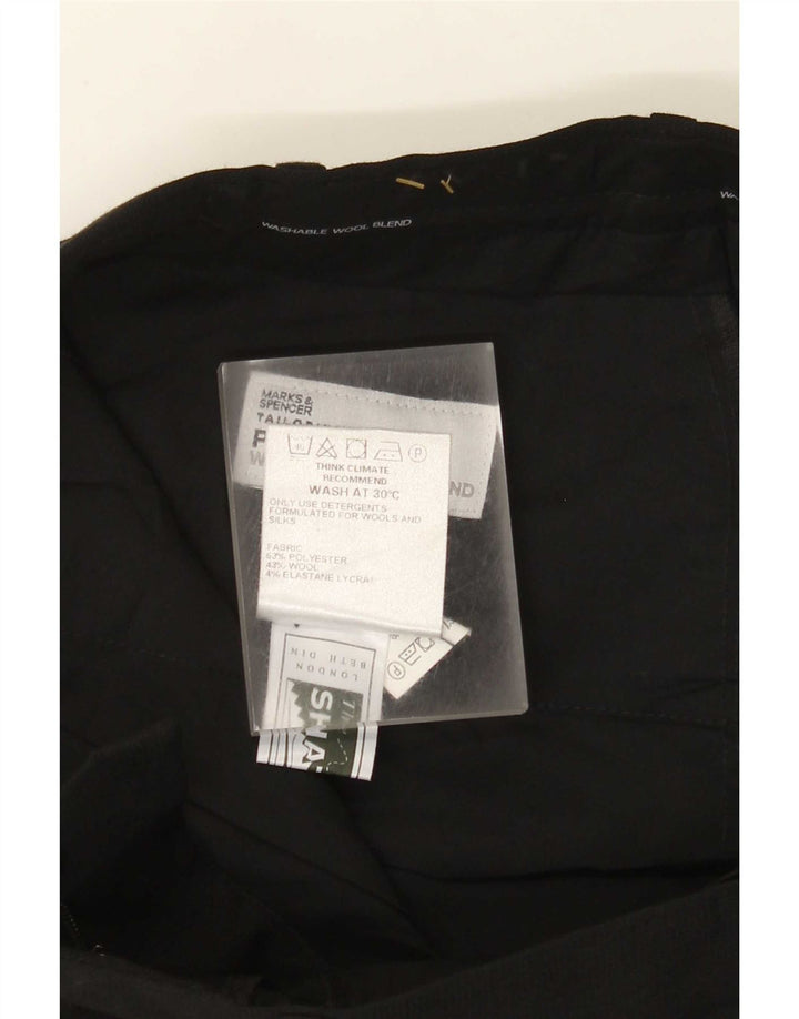 Marks & Spencer Pantaloni drepți pentru bărbați L30 L33 Poliester negru