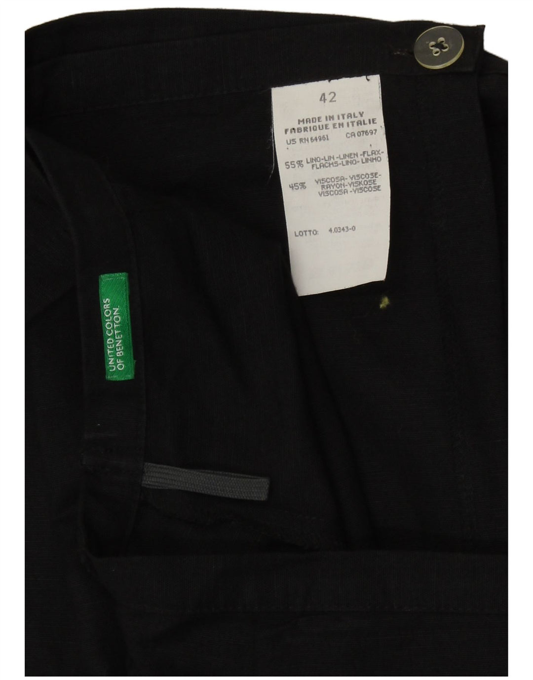 Fusta Wrap pentru femei Benetton IT 42 Medium W27 in negru