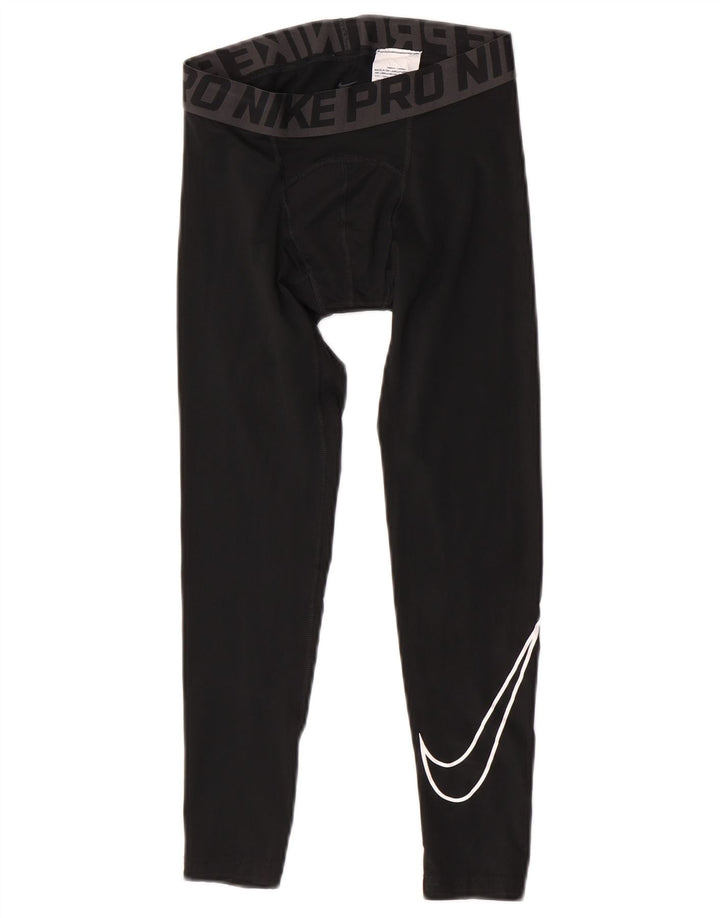 Leggings cu grafică de compresie Nike pentru băieți 10-11 ani Poliester negru mediu