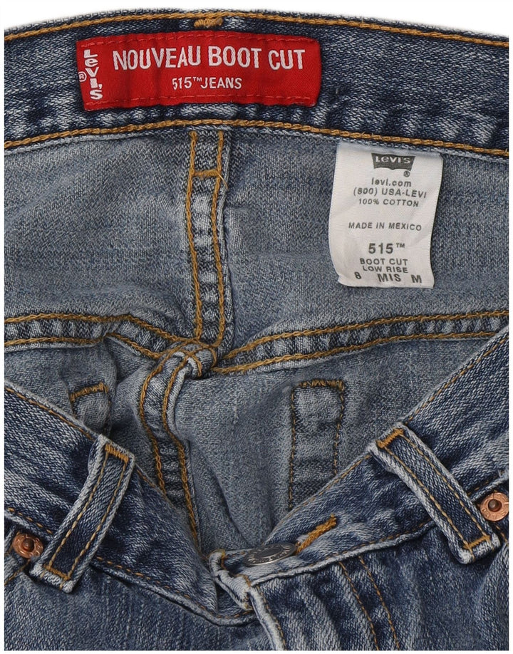 Jeans Levi's 515 cu talie joasă pentru femei US 8 Medium W30 L31 Bumbac albastru