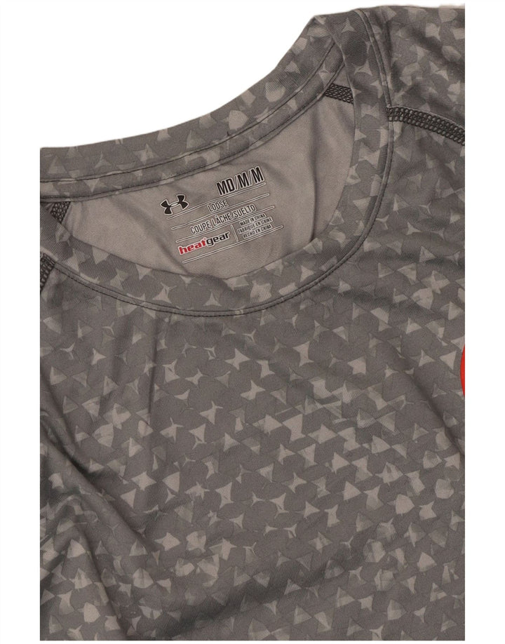 Tricou pentru bărbați UNDER ARMOUR Heat Gear Top Mediu Gri Geometric