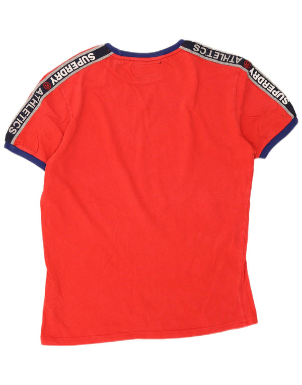 Tricou grafic pentru bărbați Superdry Top mare roșu din bumbac color bloc