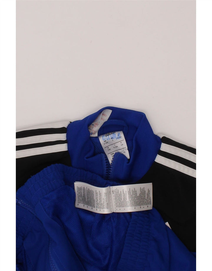 ADIDAS Boys Tracksuit Top Jacket 9-10 Years Blue Colourblock Polyester Vintage Adidas and Second-Hand Adidas from Messina Hembry 