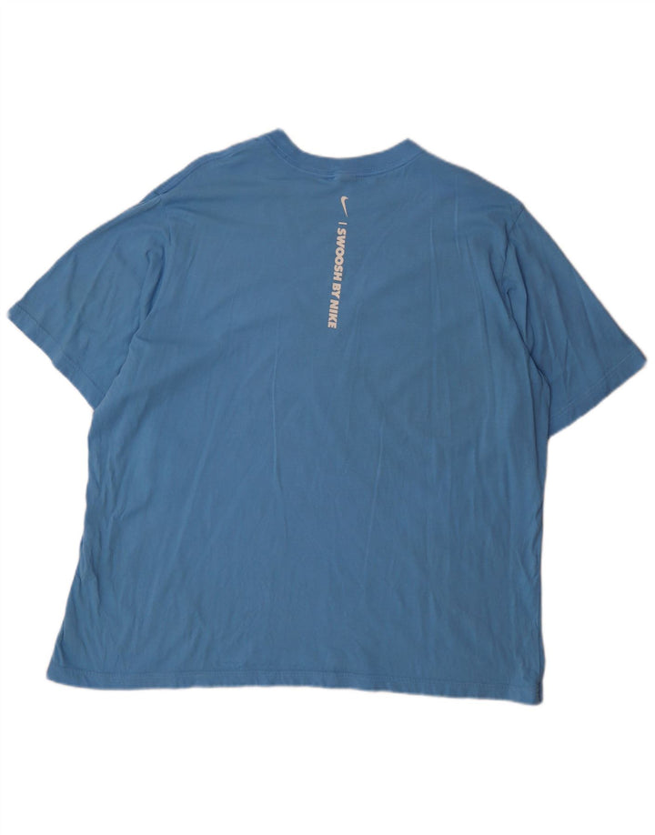 Tricou cu grafic Swoosh Nike pentru bărbați Top 2XL Albastru