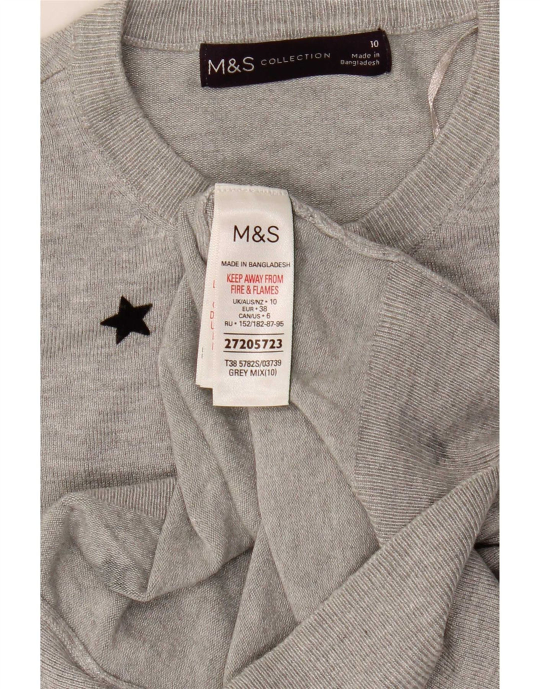 Pulover pentru femei Marks & Spencer Crop Cardigan UK 10 Small Gri