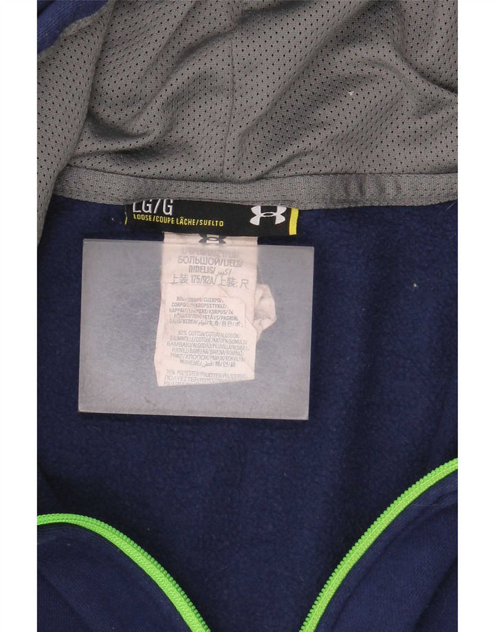 Pulover pentru bărbați Under Armour, cu fermoar, bumbac, albastru