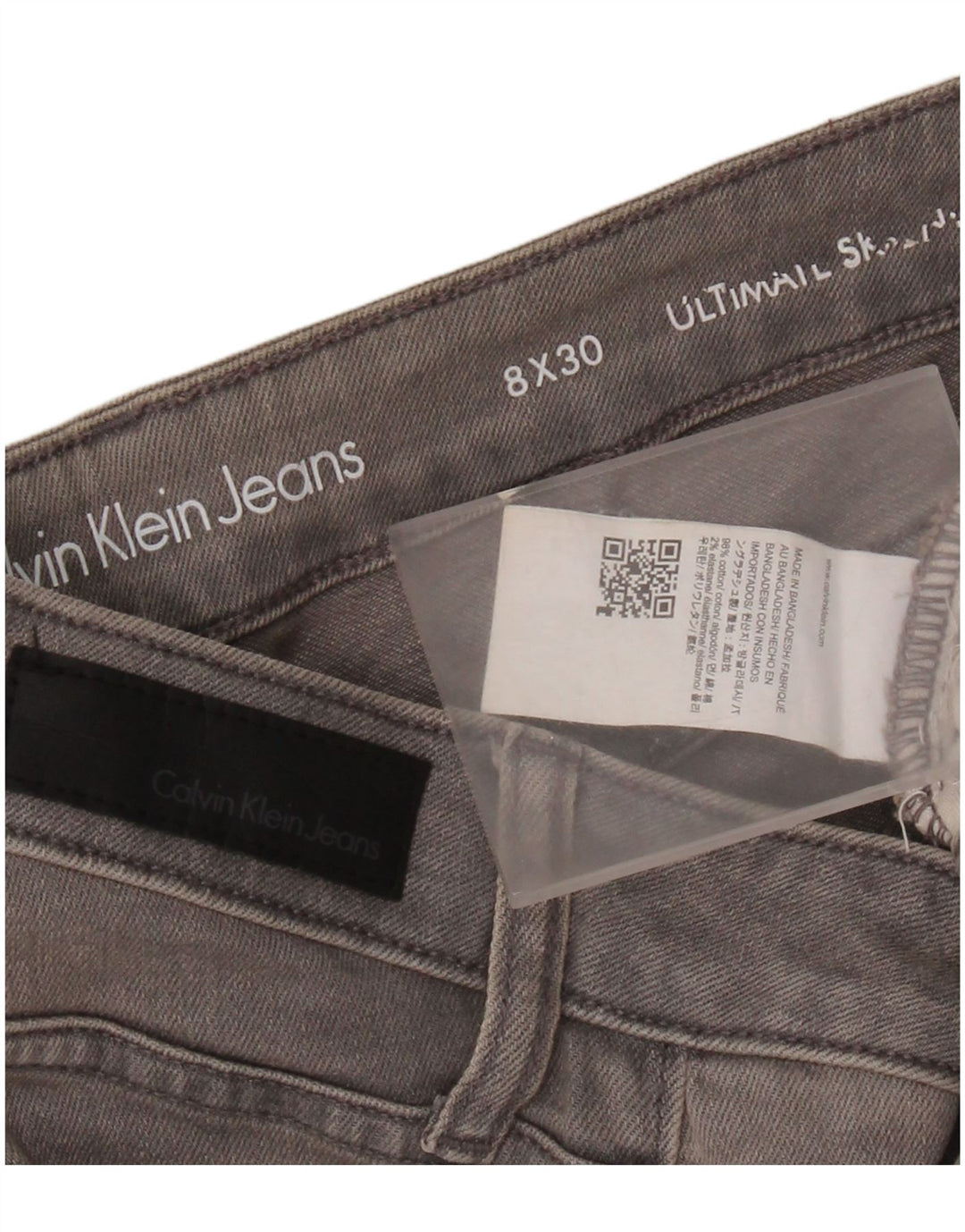 CALVIN KLEIN Blugi skinny pentru femei US 8 Medium W30 L30 bumbac gri