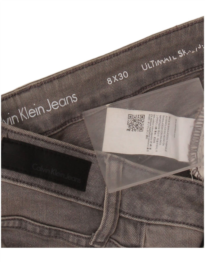 CALVIN KLEIN Blugi skinny pentru femei US 8 Medium W30 L30 bumbac gri