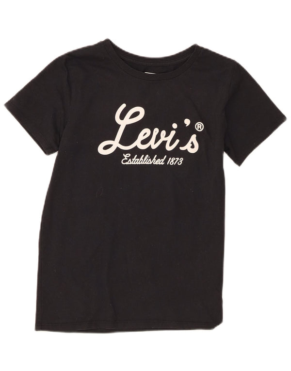 Tricou grafic pentru fete Levi's Top 13-14 ani XL bumbac negru