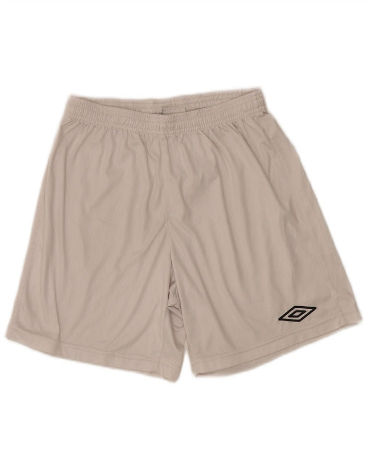 Pantaloni scurti sport Umbro pentru bărbați, poliester alb, mic