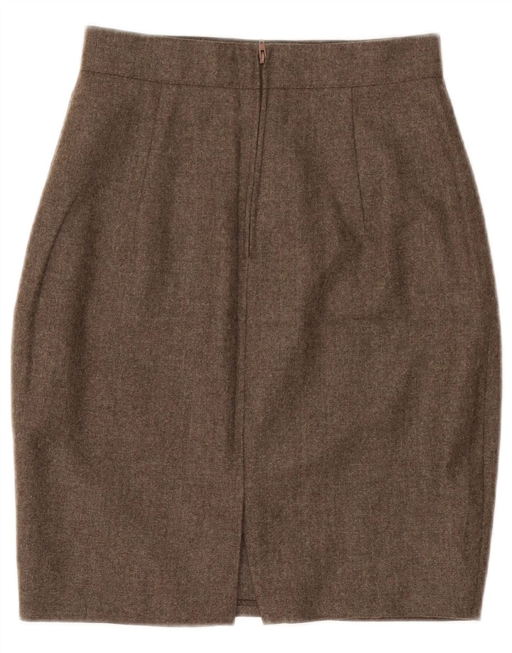 Fusta creion vintage pentru femei IT 40 Small W26 Lână gri