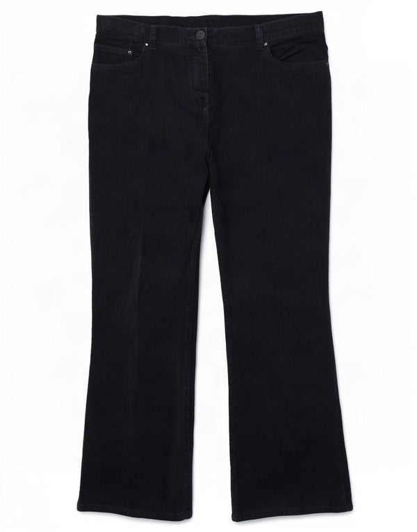 Marks & Spencer Pantaloni Bootcut din velur pentru femei UK 18 XL W38 L29 bleumarin