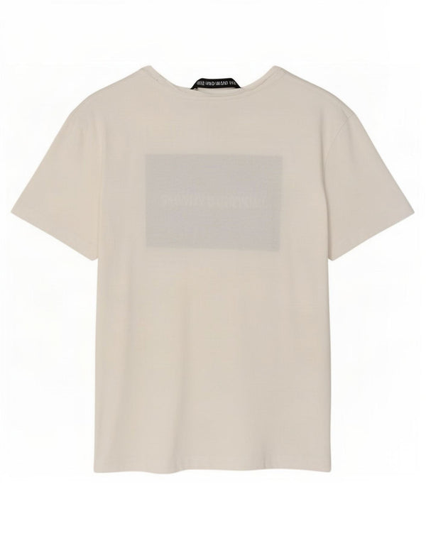 Tricou grafic pentru femei Calvin Klein Jeans Top UK 6 XS Bumbac alb
